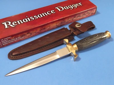 Cuchillo de hoja fija Renaissance Dagger 203105BK Pakkawood 10 3/4" en general PA3105BK Foto 1 de 4