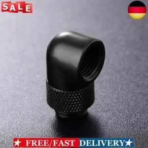 G1/4 Thread 90 Degree Fitting Adapter Rotary Water Cooled Connector(Black) - Afbeelding 1 van 8