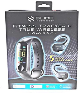 SLIDE Innovations Fitness Tracker True Wireless Earbuds SCMB652 NEW!! - Picture 1 of 2