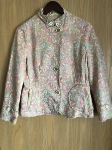 Akris Punto Womens Daisy Floral Brocade Blazer Dress Coat Easter Spring Size 8 - Picture 1 of 11