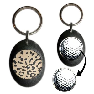 Schlüsselanhänger Leopardenmuster Golfball Marker (43 mm x 33 mm) - Bild 1 von 12