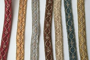 Braid Gimp Trim 25 mm wide 1 yard upholstery craft edging - Picture 1 of 12
