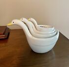 Biscuit Anthropologie Nesting Ducks Geese Measuring Cups Set Of 4 Ceramic