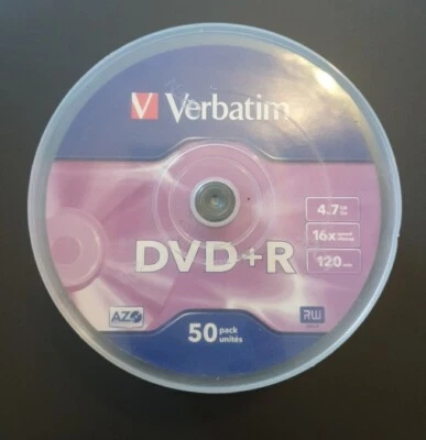 🆕️VERBATIM DVD+R AZO 4.7GB 16x Speed 50er Spindel Rohlinge Matt Silver✅ + 🎁 - Bild 1 von 2