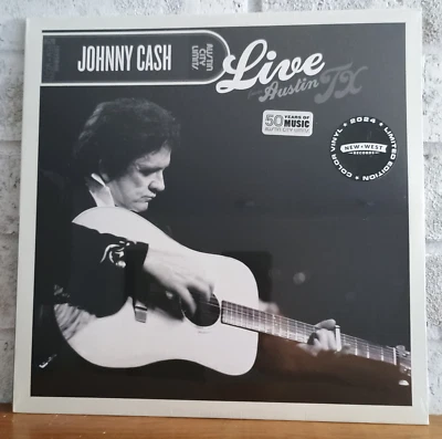Johnny Cash NEW SEALED LP - Live in Austin, TX (1987) - Green Marbled 2024 Disc! - Image 1 of 4
