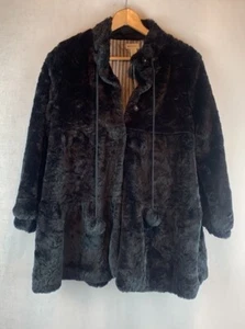 Elevenses Jacke Damen 6 schwarz Anthropologie Kunstfell Bombermantel gefüttert - Bild 1 von 14