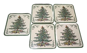 5 Pimpernel Spode Christmas Tree Coasters England - Picture 1 of 3