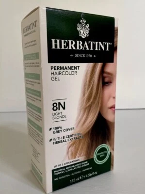 Herbatint перманентный травяной волос цвет гель 8N светлый блондин 4,56 жидкой унции / 135 мл - Изображение 1 из 4