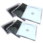 6x Kunststoff-DVD-Hülle, tragbare CD-Aufbewahrungsbox (4x weiß, 2x grau)
