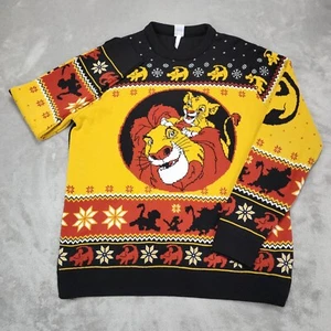 Disney Store Lion King Sweater XXL Holiday Christmas Ugly Sweater Simba & Mufasa - Picture 1 of 11