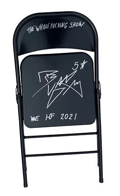 Rob Van Dam Signed & Inscribed Whole F-Ing Show Steel Chair RVD ECW WWE JSA COA - Image 1 of 4