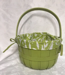 Easter Basket Woven Green Liner Spring Basket - Picture 1 of 7