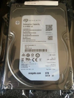 6TB Seagate ST6000NM0115  Enterprise SATA Hard Drive, 3.5" HDD,256 - Image 1 of 3