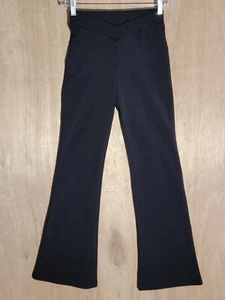 shein pull on dress pants womens size XS petite flared stretch flat front black - Picture 1 of 8