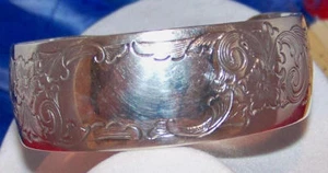 BRACCIALE VINTAGE S. KIRK & SONS INCISO ARGENTO STERLING FLOREALE, 7,75" - Foto 1 di 8