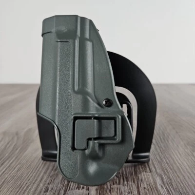  RH Blackhawk Serpa Holster Beretta 92/96 Drop Leg C1370 M9 9MM BLACK OD GREEN - Image 1 of 4