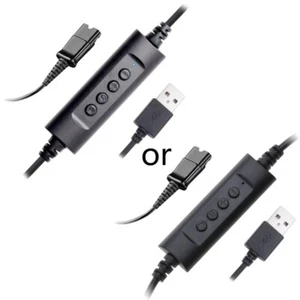 Headset Quick Disconnect QD Cable to USB Plugs Adapter USB-QD Headset Cable - Picture 1 of 7