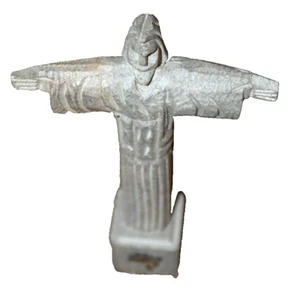 VTG, MINIATURE STONE STATUE "CHRIST THE REDEEMER (6.0" Tall, 3.5" W) New, Brazil - Picture 1 of 5