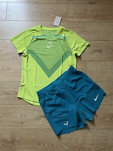 Nike Court Green Dri-FIT ADV Rafa Nadal Men's Short-Sleeve Tennis Top & Shorts