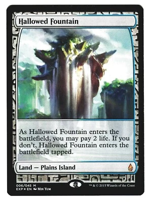 Magic The Gathering  Zendikar Expeditions EXP 2015  #6 Hallowed Fountain FOIL x1 - Image 1 of 4
