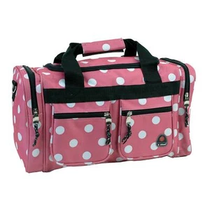 Rockland Carry-On Tote Bag Pink Dots 19 inch - Picture 1 of 1
