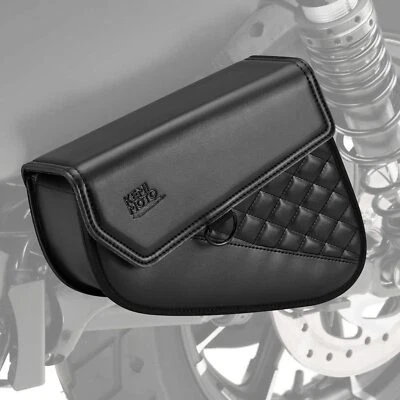 Synthetic Leather Motorcycle Swingarm Bag Tool Bag For Softail Sportster Dyna - Image 1 of 4