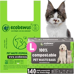 Cat Litter Poop Waste Bags 100% Compostable (140 ct.) Dog Poop Bags - Picture 1 of 9