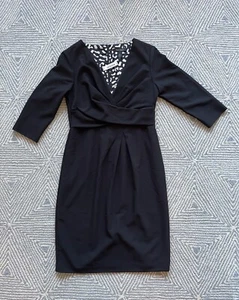 White House Black Market FA092 Knee Length Dress - Black - Size 6 - NWT - Picture 1 of 4