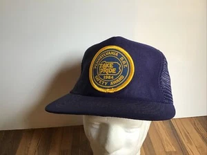 Vintage Snapback Trucker Hat Pennsylvania D.O.T 1984 Safety Award Unused 5-Panel - Picture 1 of 8