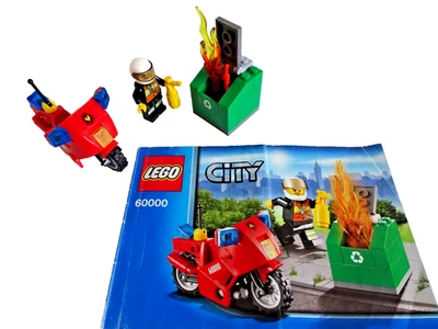 LEGO CITY 60000 Feuer Motorrad 35 Teile 1 MF Original BA 100% vollständig - Bild 1 von 4