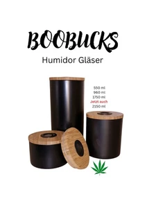 Humidor Aufbewahrungsglas 2150 ml Vorratsdose  Dose Hanf Kräuter - Bild 1 von 3