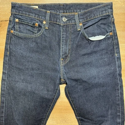 Jeans Levis 512 para Hombres 31x32 Azul Ajustado Cónico Elastizado Lavado Oscuro Denim Moderno Grande E Foto 1 de 4