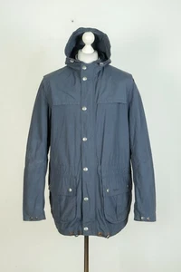 Barbour Quayside Greatcoat Hooded Field Navy Blue Men's Jacket Coat Size XXL - Picture 1 of 11