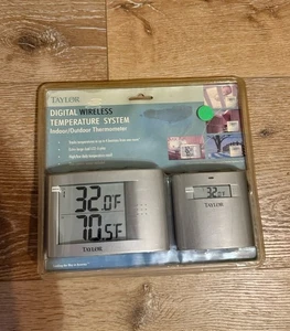 taylor digital wireless temperature System Indoor/outdoor Thermometer Lcd Screen - Picture 1 of 2