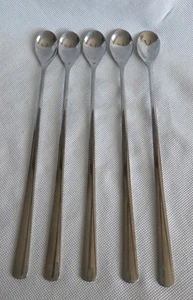 Mango largo 101/2" cucharas mezcladoras de cócteles/helado refresco/cucharas de té helado) manchables - Imagen 1 de 5