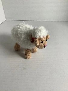 Vintage Handarbeit gehäkelt Schaf - Bild 1 von 7