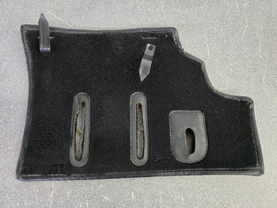 NICE USED ORIGINAL PORSCHE 911 930 BLACK CARPETED DRIVERS PEDAL FLOOR MAT - Image 1 of 4