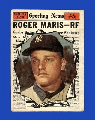 1961 Topps Set-Break #576 Roger Maris baja calidad (arruga) *GMCARDS* Foto 1 de 2