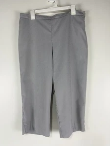 Alfred Dunner grau/weiß gestreifte kurze Damenhose Seersucker Größe 16 - Bild 1 von 7