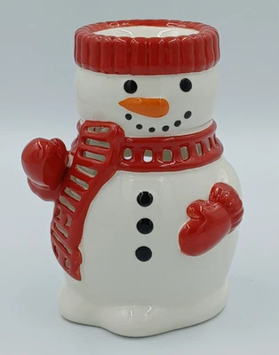 Bath & Body Works Harry Slatkin 2011 Cerámica Muñeco de Nieve Votivo Cera Fusión Calentador Foto 1 de 4