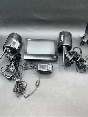 Cobra 7" Wireless Surveillance System Receiver W/ Power Cable 63842 W/ 2 CAMERAS - Image 1 of 4