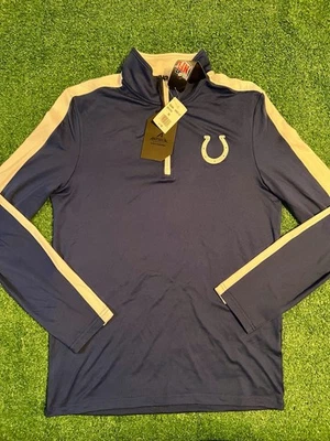 NFL Long Sleeve Antigua Indianapolis Colts 1/4 Zip Men’s Size Small Blue NWT NFL - Image 1 of 4