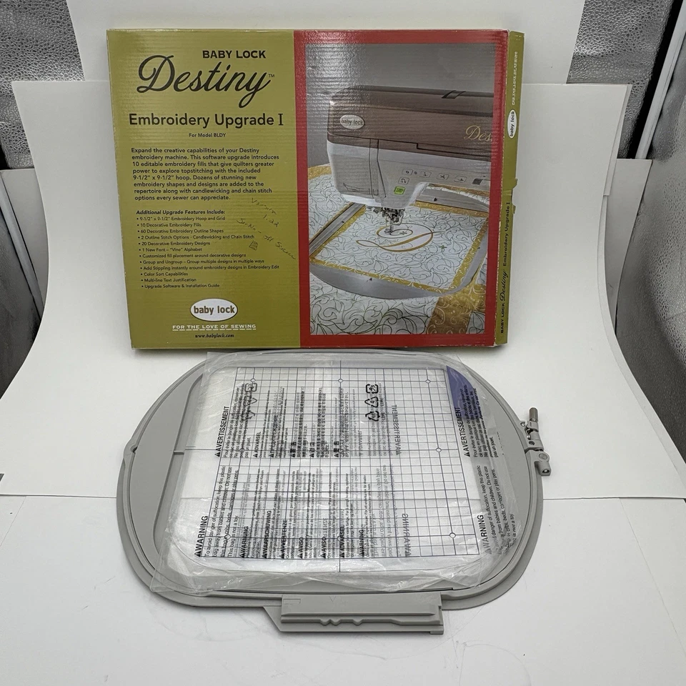 Baby Lock Destiny bordado upgrade I aro e grade 9,5 x 9,5 - Imagem 1 de 4