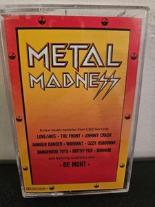 METAL MADNESS Various Artists 1990 CASSETTE TAPE HARD ROCK HEAVY METAL WARRANT - Picture 1 of 5