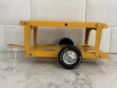 Vintage Nylint Pressed Steel Yellow Car Hauler Foldable  - Image 1 of 4