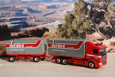 Herpa 234146 Scania 124 L Planenhängerzug "Schöni" - Neu in OVP - Bild 1 von 3