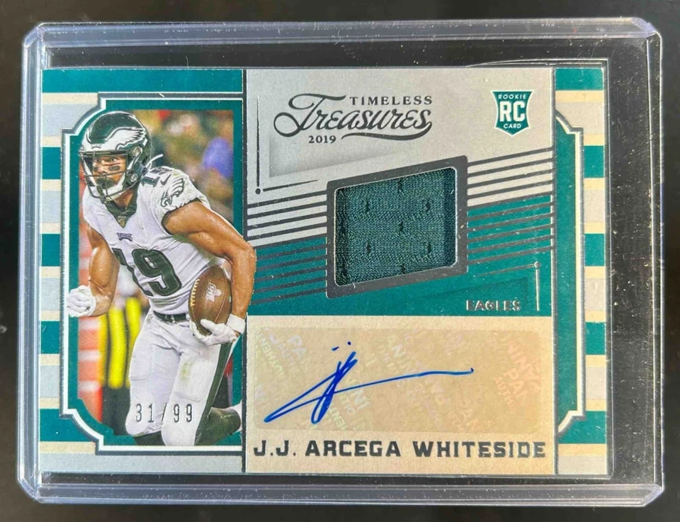2019 Chronicles JJ Arcega-Whiteside Timeless Treasures Jersey Auto RC #31/99 - Image 1 of 2