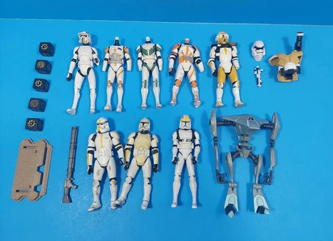Star Wars The Clone Wars aqua  droid Clone Trooper Draa barc cody pilot lot read Cover