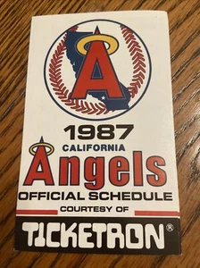 1989 California Angels Baseball Tasche Zeitplan Ticketron Version - Bild 1 von 2