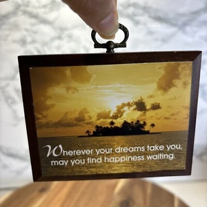 Mini Paulas Impressions Your Dreams Happiness Wall Hanging plaque Wood Print - Picture 1 of 10